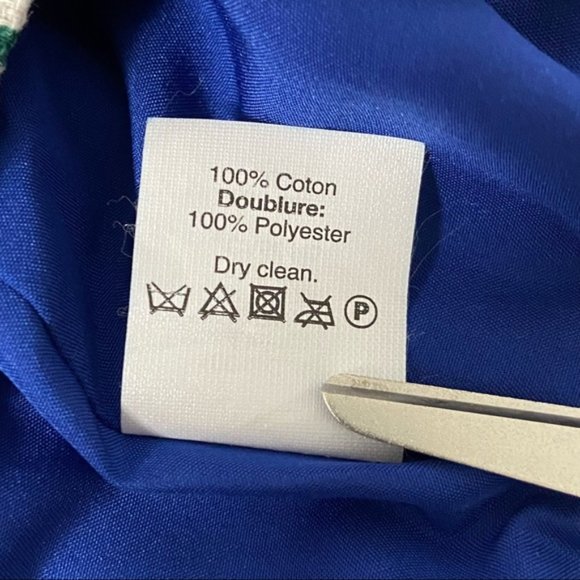 J Crew Womens Tropical Floral Print Pencil Skirt Blue Red Cotton size 4 - Picture 9 of 10